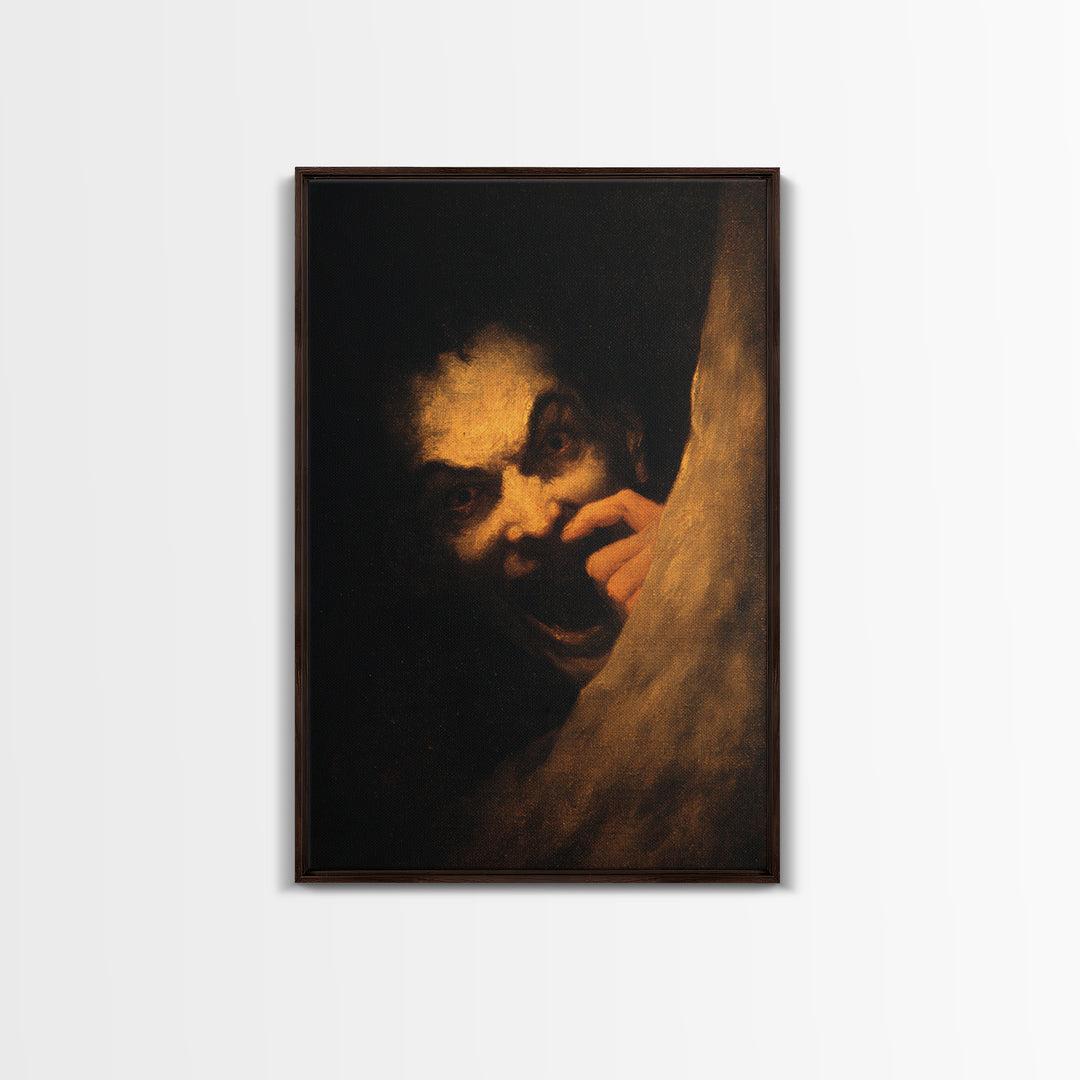 The Dream Eater, Dark Romantic Horror Art, Vertical Wall Art, Dark Fantasy Wall Art, Framed Canvas Print, Halloween Wall Art