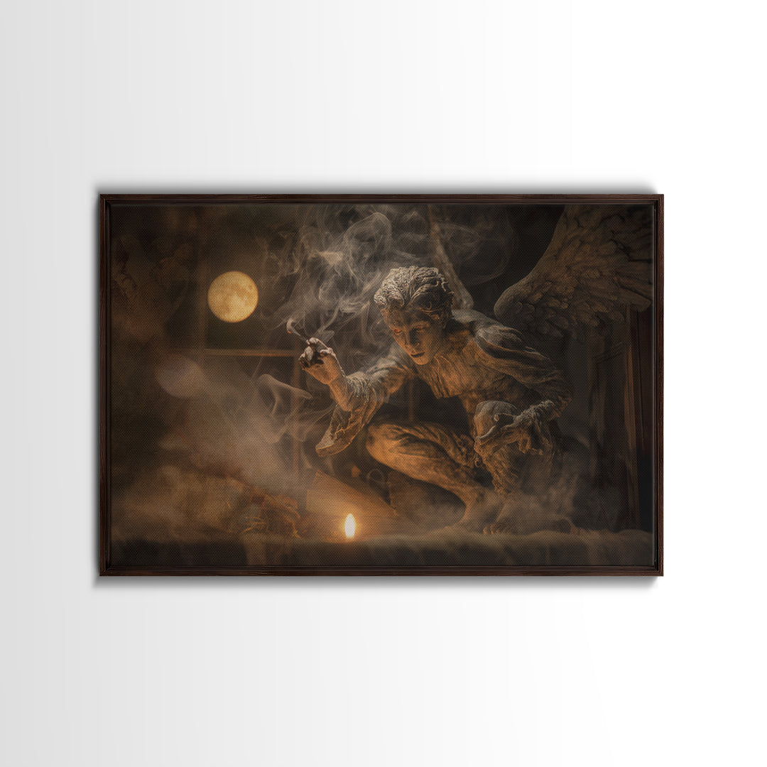 The Dream Eater, Visionary Gothic Art, Landscape Wall Art, Dark Fantasy Wall Art, Canvas Print, Halloween Wall Art, Dark Fantasy Art
