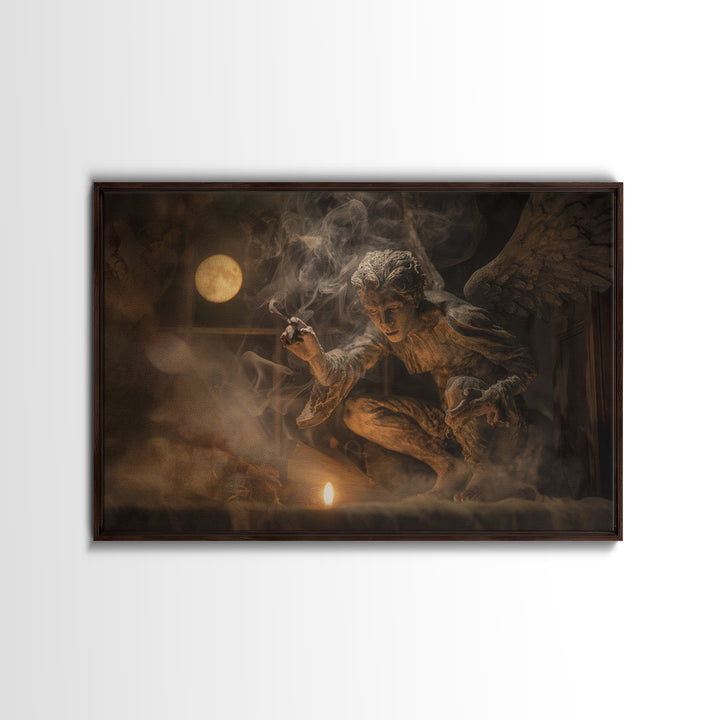 The Dream Eater, Visionary Gothic Art, Landscape Wall Art, Dark Fantasy Wall Art, Canvas Print, Halloween Wall Art, Dark Fantasy Art
