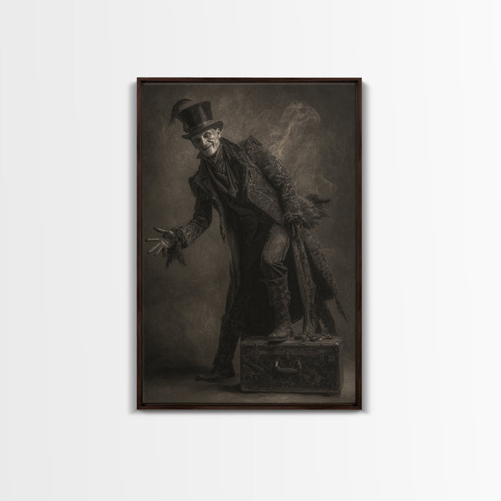 The Royal Coffin Maker, Symbolist Dream Art, Vertical Wall Art, Dark Fantasy Wall Art, Canvas Print, Halloween Wall Art