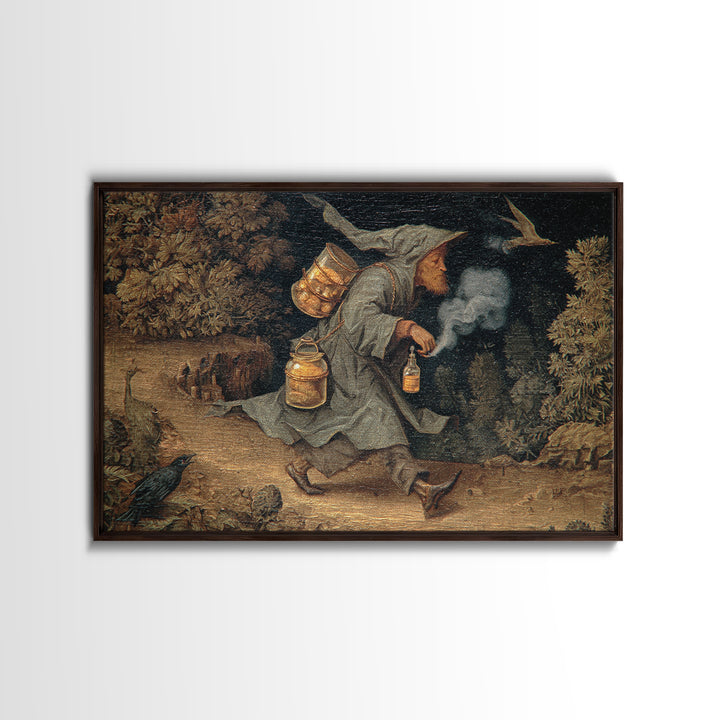 The Soul Collector, Medieval Grotesque Art, Landscape Wall Art, Gothic Horror Wall Art, Canvas Print, Halloween Wall Art
