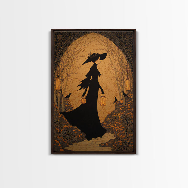 The Soul Collector, Decadent Line Art, Vertical Wall Art, Macabre Wall Art, Canvas Print, Halloween Wall Art, Dark Fantasy Art