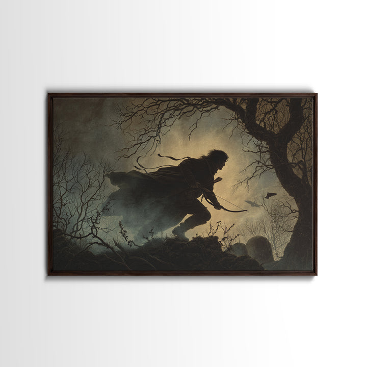 The Ghost Of The Witch Hunter, Romantic Gothic Landscape, Landscape Wall Art, Macabre Wall Art, Canvas Print, Halloween Wall Art