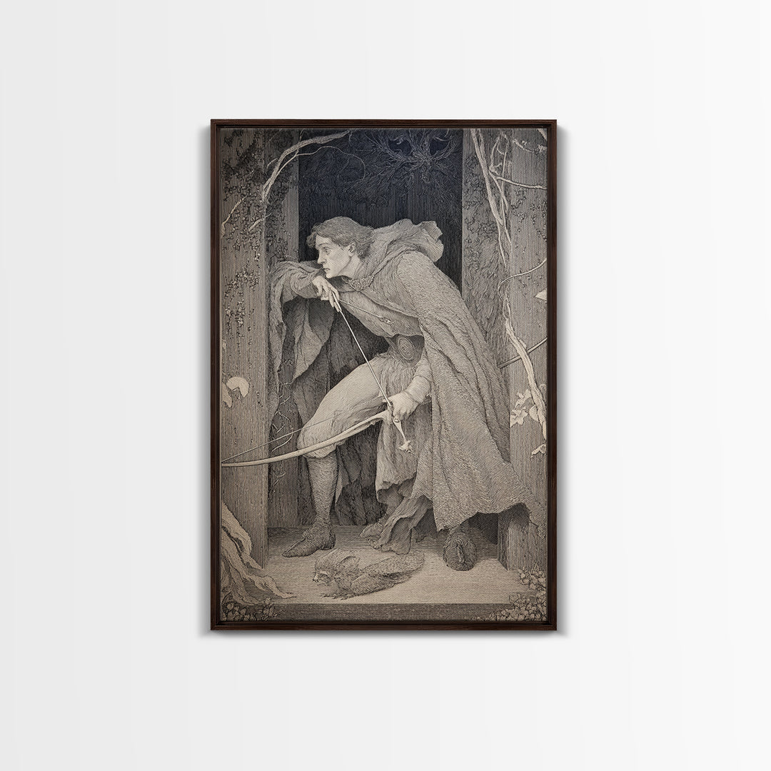 The Ghost Of The Witch Hunter, Victorian Macabre Art, Vertical Wall Art, Gothic Horror Wall Art, Canvas Print, Halloween Wall Art