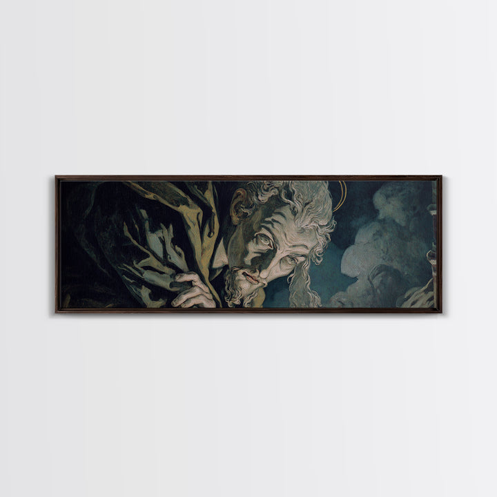 The Ash-Covered Oracle, Dark Renaissance Art, Extra Wide Wall Art, Gothic Horror Wall Art, Canvas Print, Halloween Wall Art