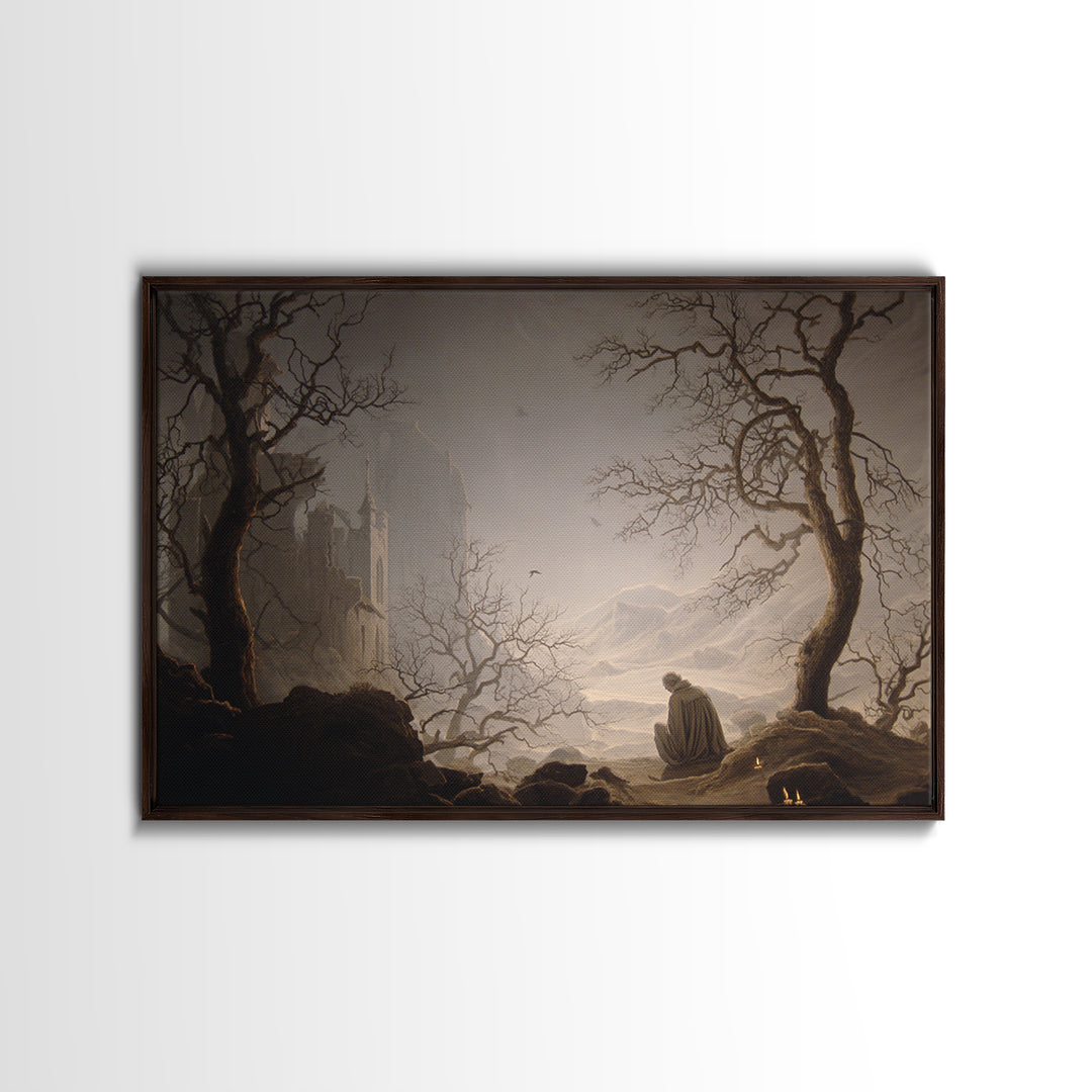 The Ghost Bakery, Romantic Gothic Landscape, Landscape Wall Art, Macabre Wall Art, Canvas Print, Halloween Wall Art