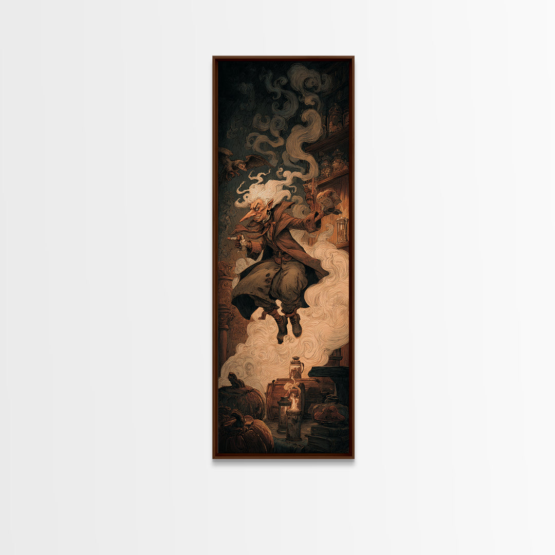 The Goblin Candy Shop, Gothic Nightmare Art, Tall Narrow Wall Art, Macabre Wall Art, Canvas Print, Halloween Wall Art, Halloween Decor