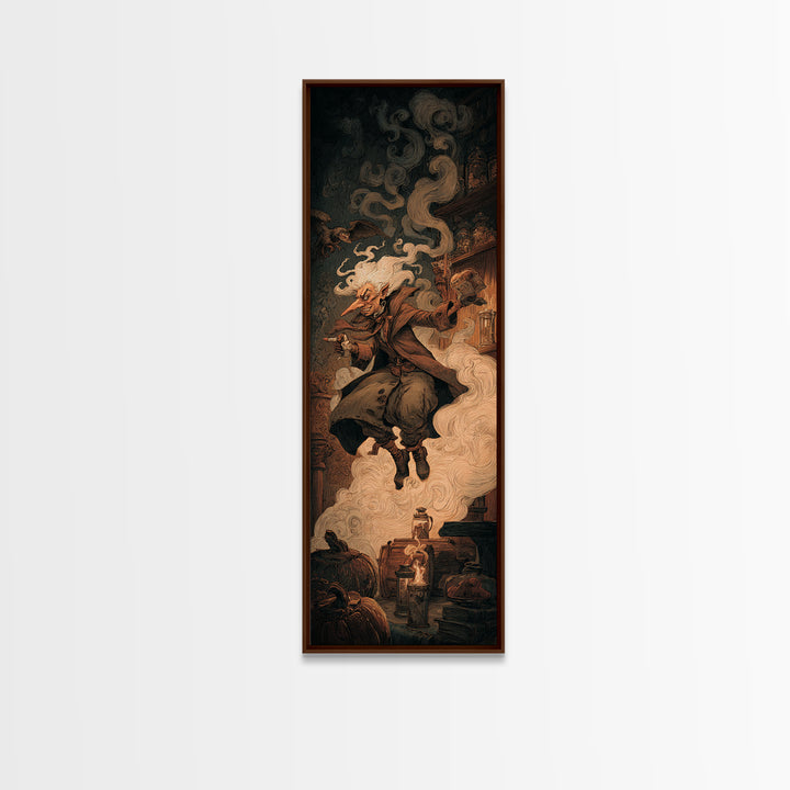 The Goblin Candy Shop, Gothic Nightmare Art, Tall Narrow Wall Art, Macabre Wall Art, Canvas Print, Halloween Wall Art, Halloween Decor