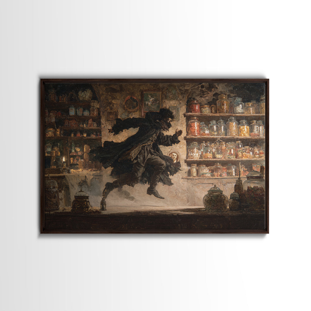 The Goblin Candy Shop, Symbolist Gothic Landscape, Landscape Wall Art, Dark Halloween Decor, Canvas Print, Halloween Wall Art