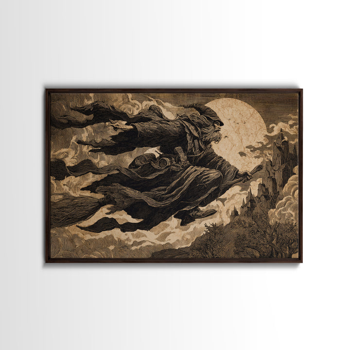 The Candy Corn Kingdom, Baroque Witchcraft Art, Landscape Wall Art, Dark Fantasy Wall Art, Framed Canvas Print, Halloween Wall Art