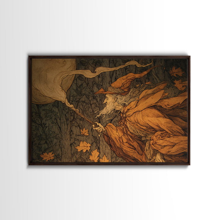 The Candy Corn Kingdom, Gothic Storybook Art, Landscape Wall Art, Gothic Horror Wall Art, Framed Canvas Print, Halloween Wall Art