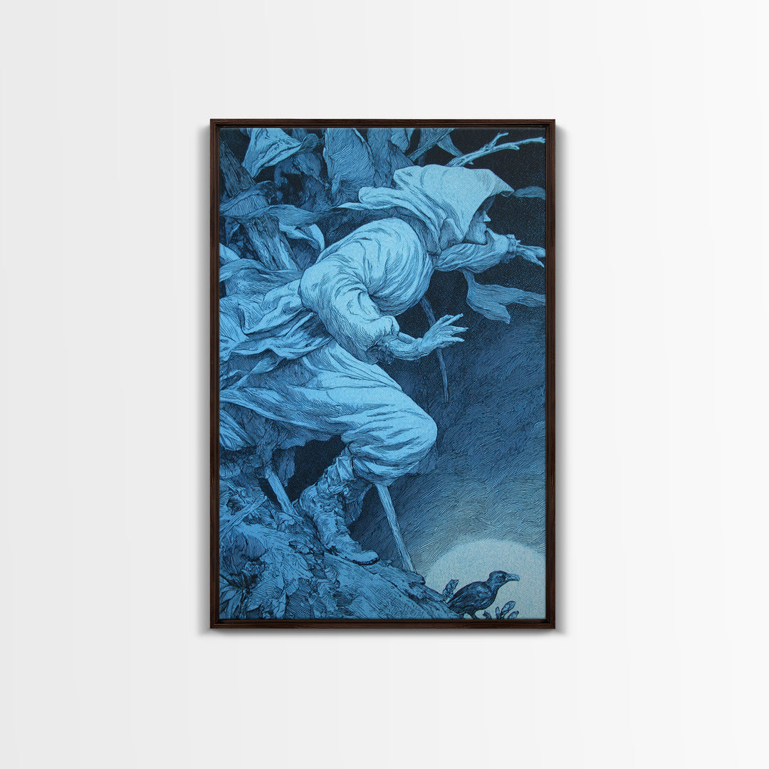 The Graveyard Book Club, Renaissance Engraving Art, Vertical Wall Art, Gothic Horror Wall Art, Canvas Print, Halloween Wall Art