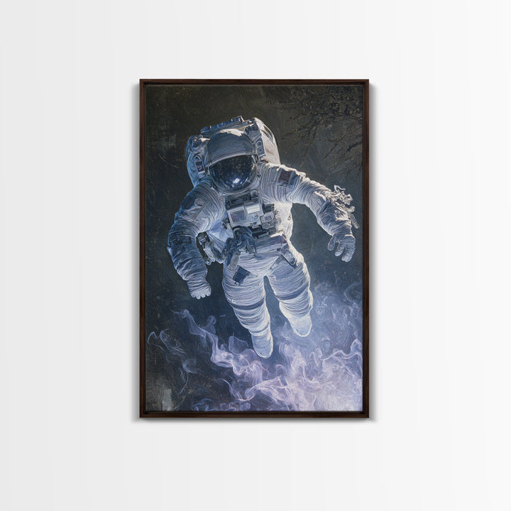 The Astronaut Ghost, Expressionist Gothic Art, Vertical Wall Art, Dark Fantasy Wall Art, Canvas Print, Halloween Wall Art, Halloween Decor