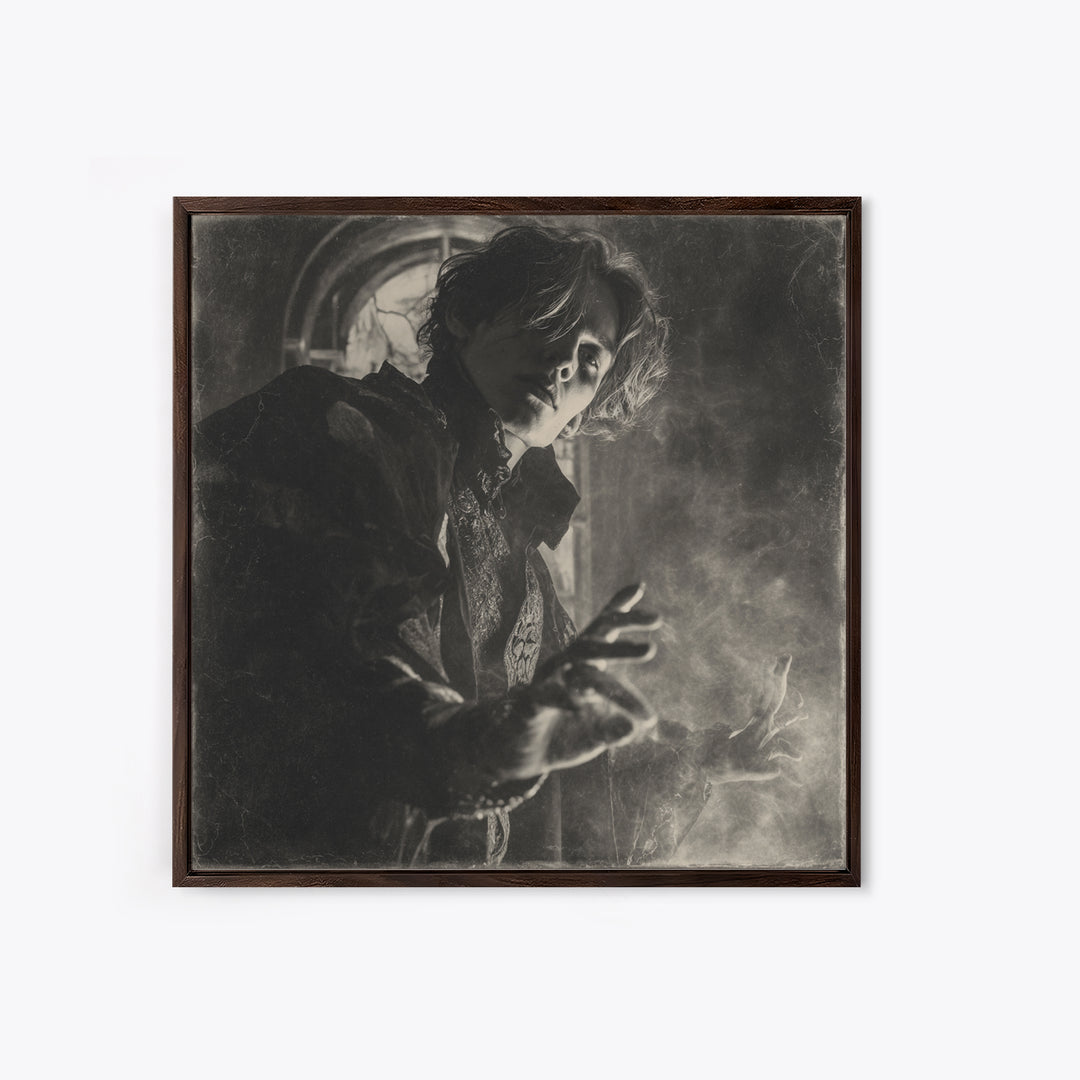 The Cathedral Of Bones, Dark Symbolist Art, Square Wall Art, Dark Fantasy Wall Art, Canvas Print, Halloween Wall Art