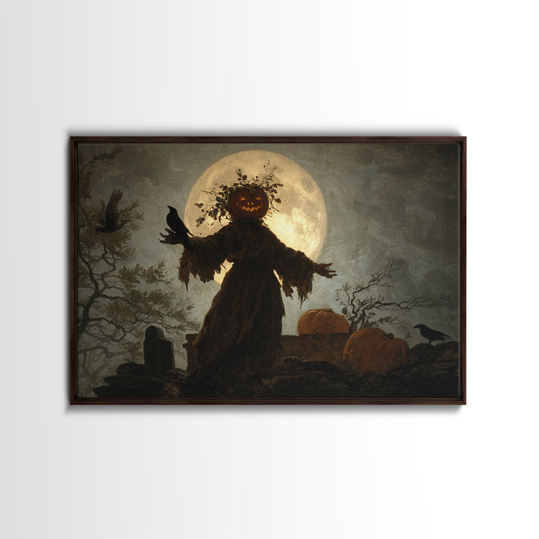 The Personification Of October, Romantic Gothic Landscape, Landscape Wall Art, Macabre Wall Art, Canvas Print, Halloween Wall Art