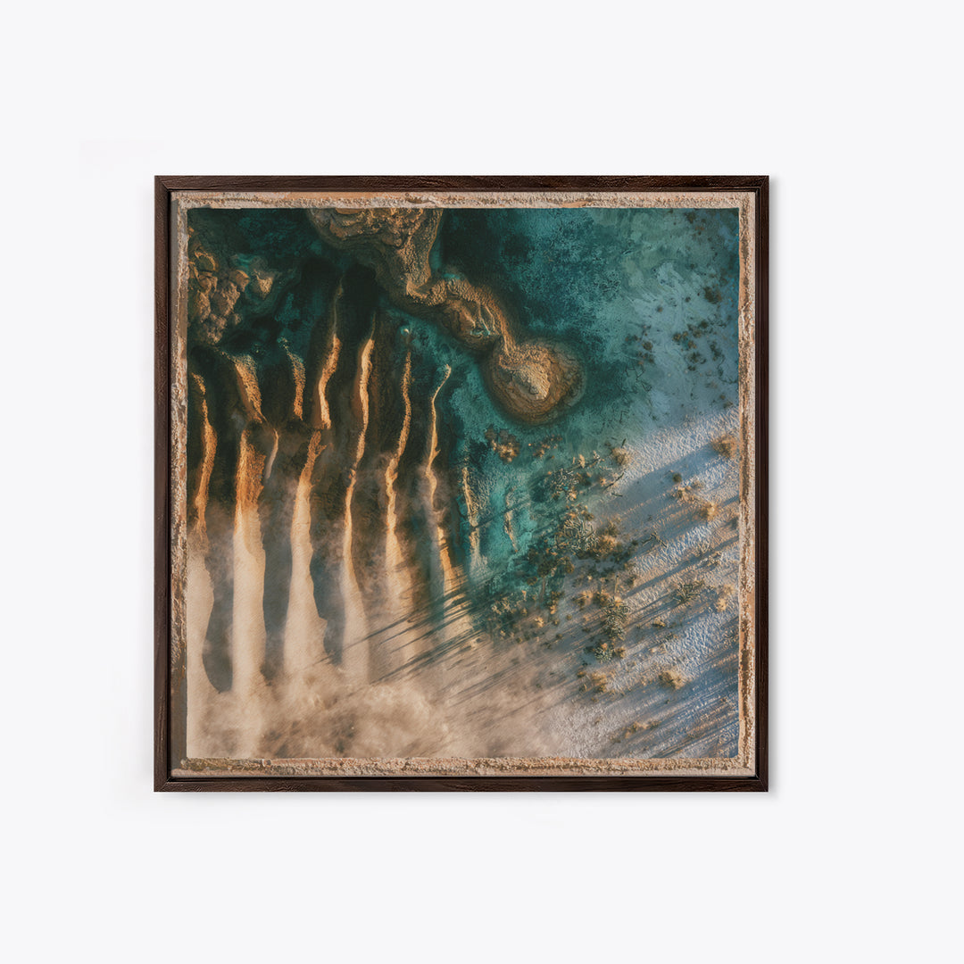 Wind Carved Dune Patterns from Above Canvas Print, Desert Art, Print, Southwestern Decor, Fine Art, Desert, Watercolor Painting, DES-1x1-20