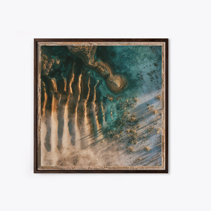 Wind Carved Dune Patterns from Above Canvas Print, Desert Art, Print, Southwestern Decor, Fine Art, Desert, Watercolor Painting, DES-1x1-20