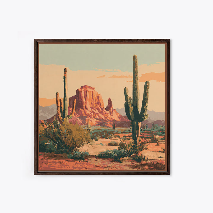 Desert Wildflowers After Spring Rain Canvas Print, Desert Art, Home Decor, Southwestern Decor, Fine Art, Desert, Printable Art, DES-1x1-4