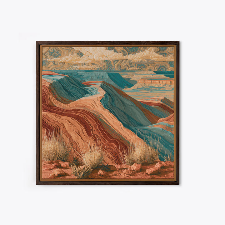 Wind Carved Dune Patterns from Above Canvas Print, Desert Art, Digital Download Art, Southwestern Decor, Fine Art, Desert, DES-1x1-92