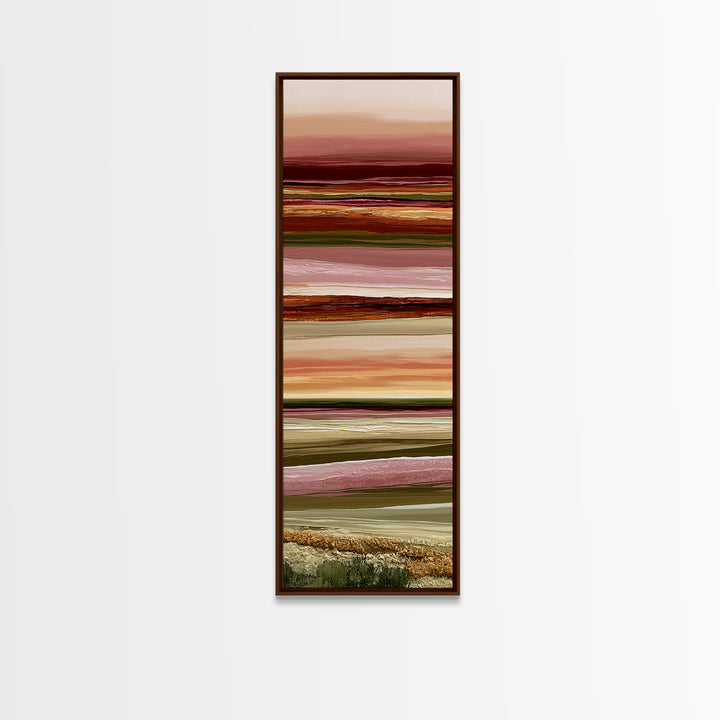 Abstract Heatwave Horizon Canvas Print, Desert Art, Western Decor, Southwestern Decor, Oil Painting, Desert, Modern Decor, DES-1x3-73