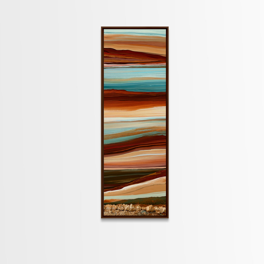 Abstract Heatwave Horizon Canvas Print, Desert Art, Home Decor, Southwestern Decor, Desert, Printable Art, Living Room Decor, DES-1x3-97