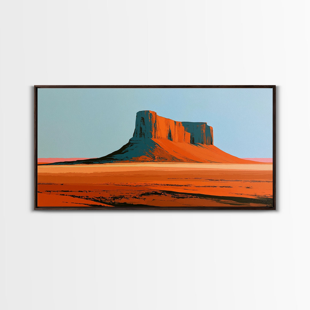 Abstract Mesa Landscape Canvas Print, Desert Art, Watercolor Painting, Southwestern Decor, Fine Art, Desert, Nature Wall Art, DES-2x1-47