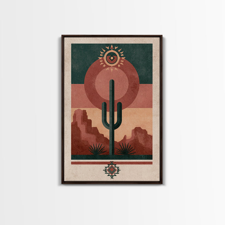 Ancient Desert Petroglyph Design Canvas Print, Desert Art, Boho Wall Art, Southwestern Decor, Fine Art, Desert, Living Room Art, DES-2x3-29