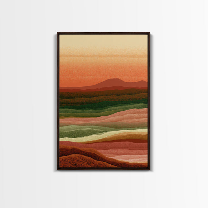 Abstract Heatwave Horizon Canvas Print, Desert Art, Western Decor, Southwestern Decor, Oil Painting, Desert, Modern Decor, DES-2x3-45