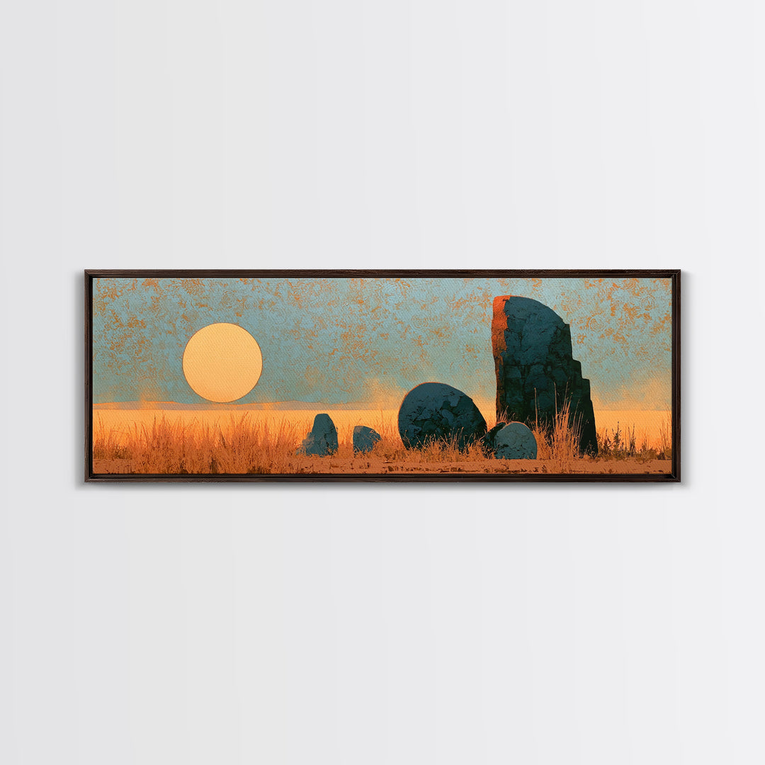 Minimal Beige Sun Canvas Print, Desert Art, Luxury Decor, Southwestern Decor, Fine Art, Desert, Wall Art Prints, DES-3x1-14