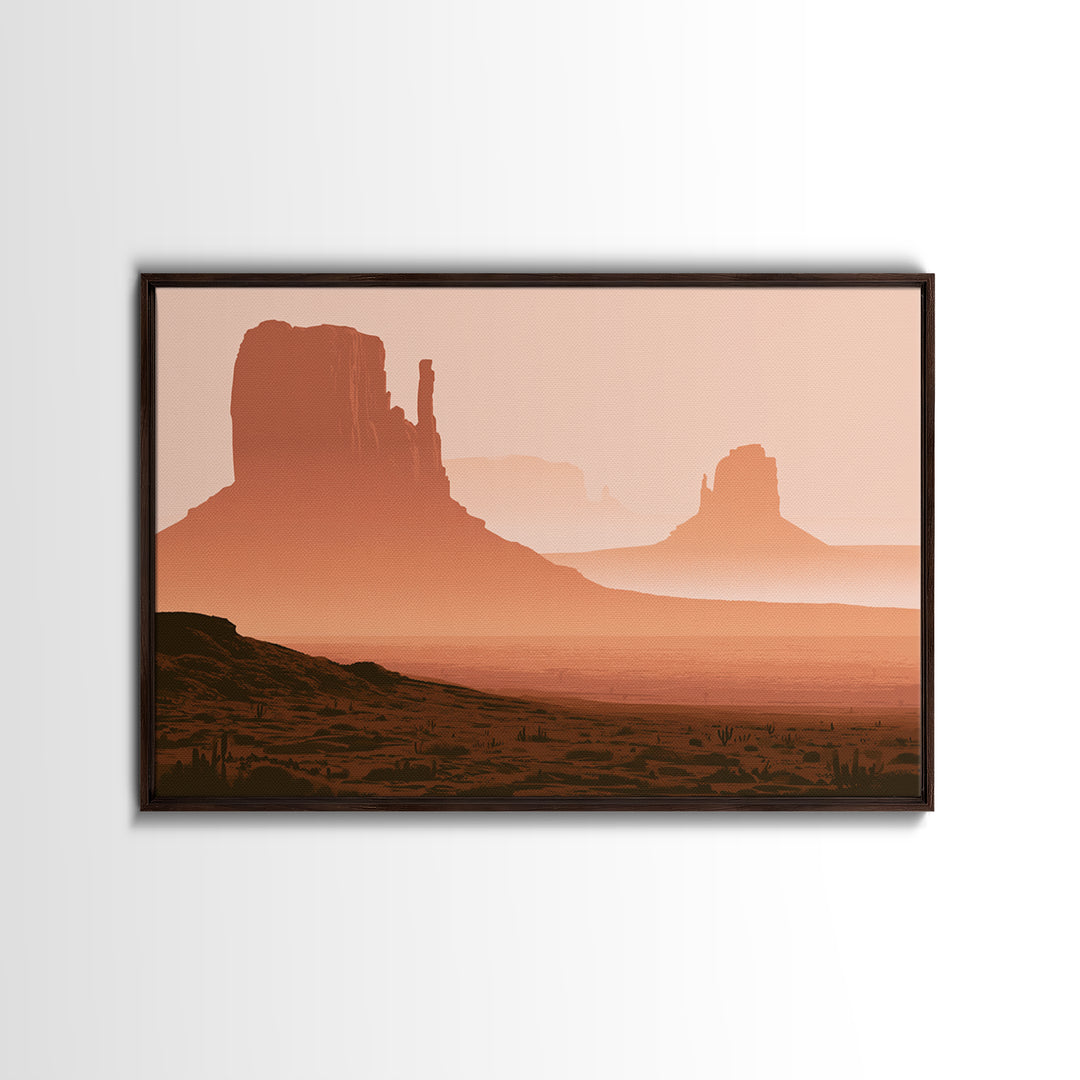 Monument Valley Silhouette Canvas Print, Desert Art, Luxury Decor, Southwestern Decor, Fine Art, Desert, Wall Art Prints, DES-3x2-61