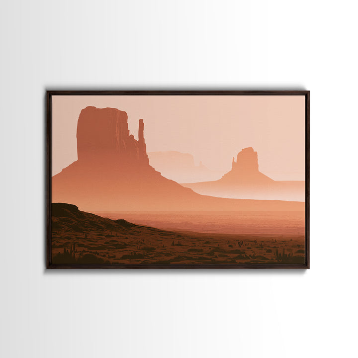 Monument Valley Silhouette Canvas Print, Desert Art, Luxury Decor, Southwestern Decor, Fine Art, Desert, Wall Art Prints, DES-3x2-61