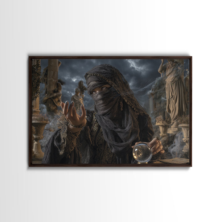 The Midnight Fortune Teller, Landscape Wall Art, Spooky Home Decor, Canvas Print, Halloween Wall Decor, Gothic Home Decor, Spooky Wall Decor