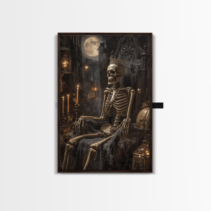 The Bone Queen, Vertical Wall Art, Dark Halloween Decor, Canvas Print, Halloween Wall Decor, Gothic Home Decor, Spooky Wall Decor