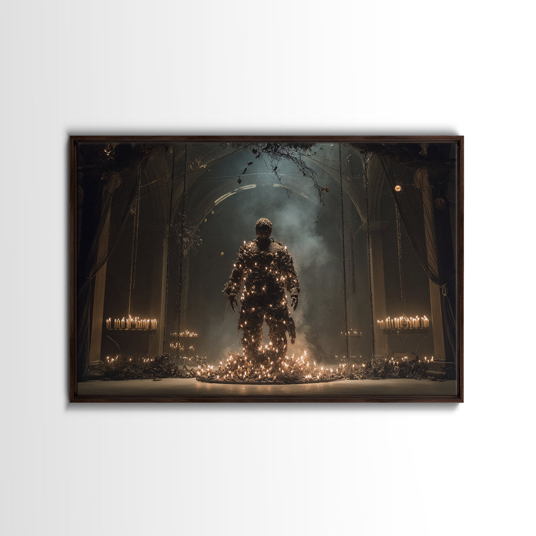 The Candlewax Man, Landscape Wall Art, Spooky Home Decor, Canvas Print, Halloween Wall Decor, Gothic Home Decor, Halloween Wall Art