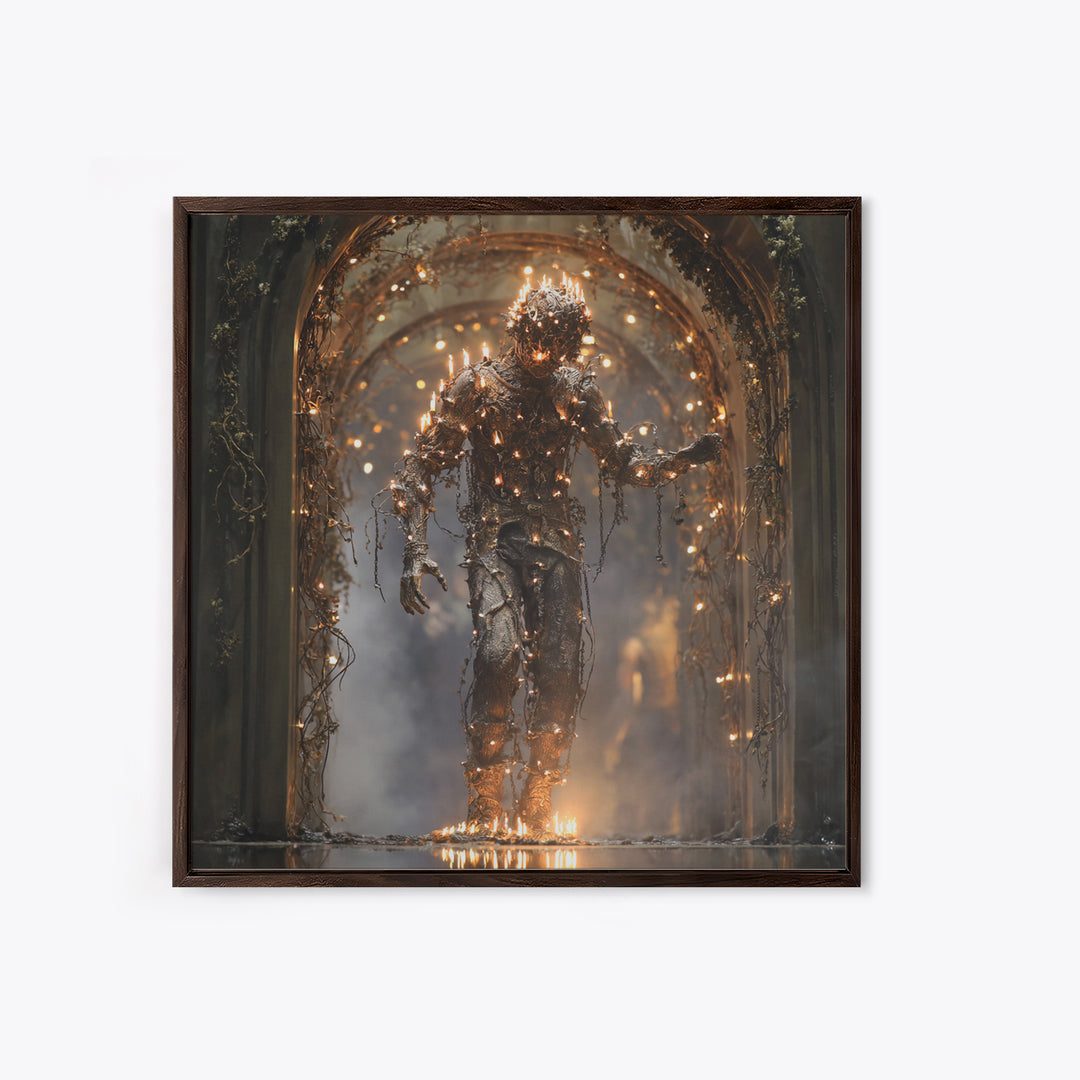 The Candlewax Man, Square Wall Art, Dark Fantasy Wall Art, Canvas Print, Halloween Wall Decor, Gothic Home Decor, Dark Fantasy Art