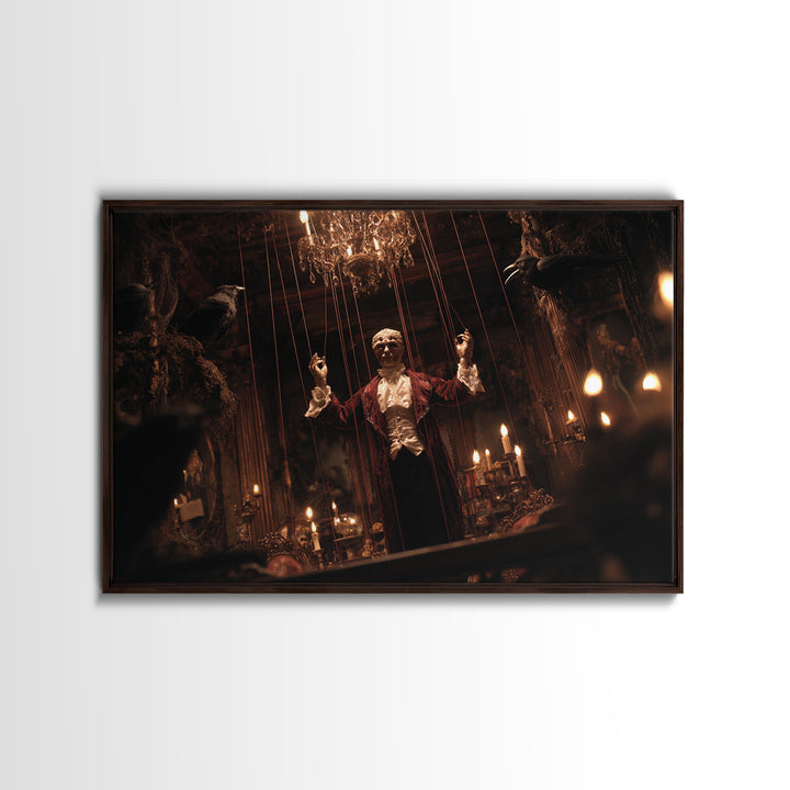 The Marionette Master, Landscape Wall Art, Dark Halloween Decor, Canvas Print, Halloween Wall Decor, Gothic Home Decor, Horror Wall Art