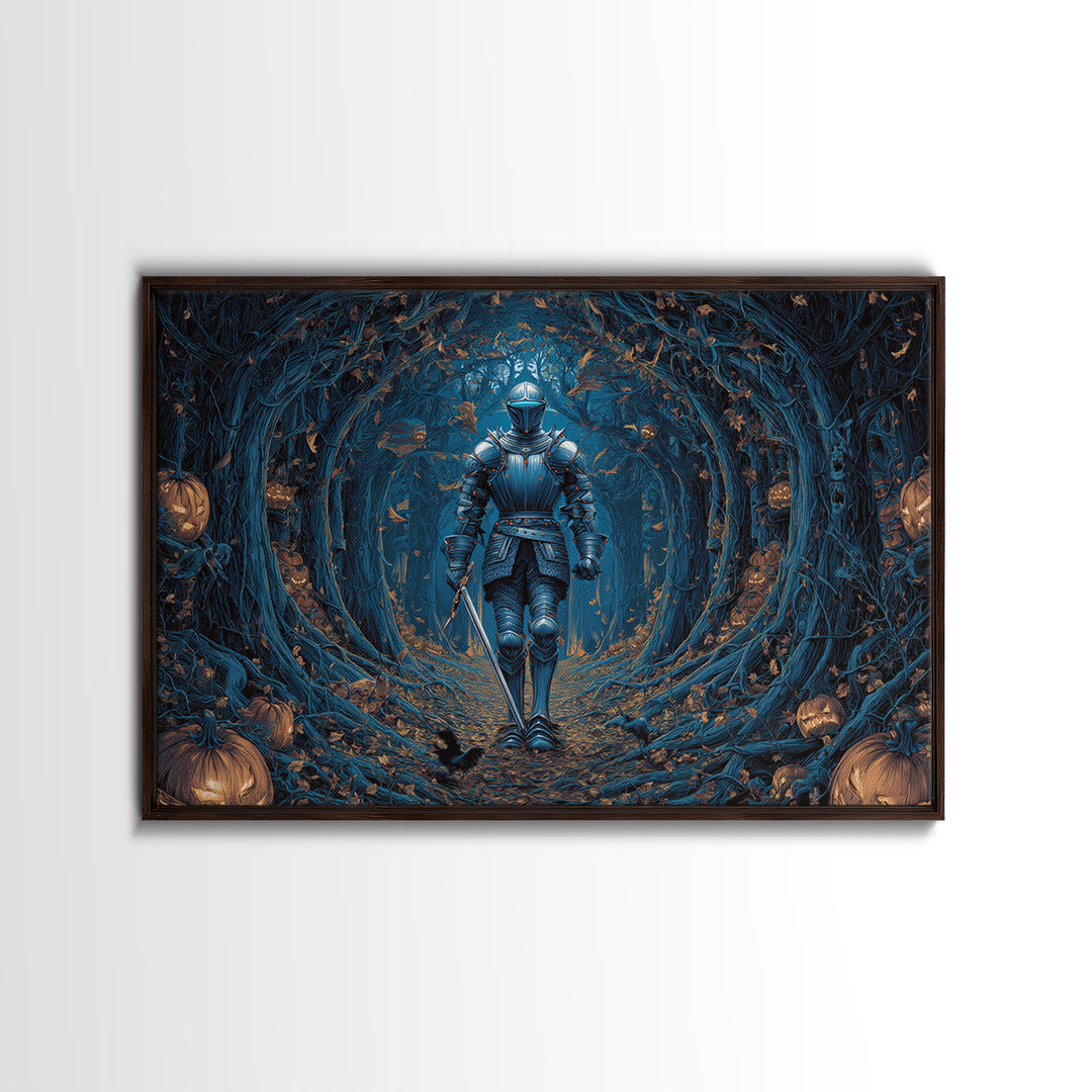 The Spectral Knight, Landscape Wall Art, Dark Fantasy Wall Art, Canvas Print, Halloween Wall Decor, Gothic Home Decor, Halloween Decor