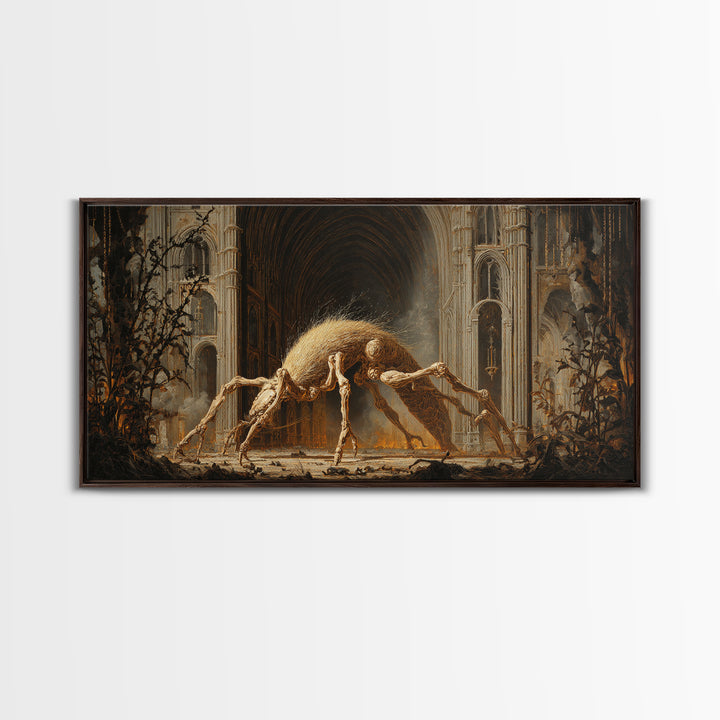 The Cornfield Crawler, Wide Panoramic Art, Spooky Home Decor, Canvas Print, Halloween Wall Decor, Gothic Home Decor, Spooky Wall Decor