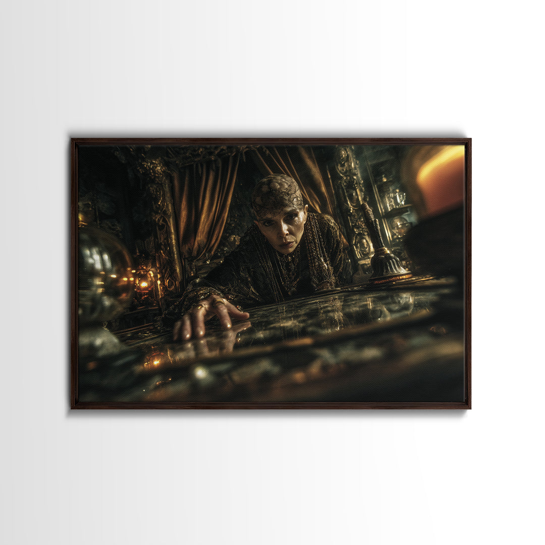 The Cave Oracle, Landscape Wall Art, Dark Halloween Decor, Canvas Print, Halloween Wall Decor, Gothic Home Decor, Collectible Wall Decor