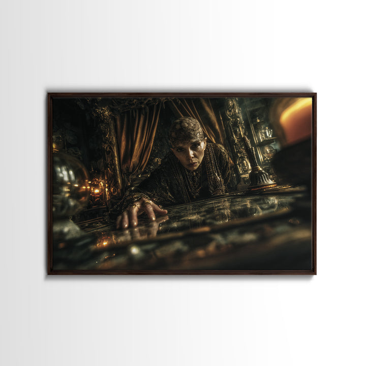 The Cave Oracle, Landscape Wall Art, Dark Halloween Decor, Canvas Print, Halloween Wall Decor, Gothic Home Decor, Collectible Wall Decor