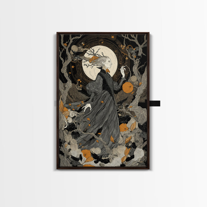 The Orchard Hag, Vertical Wall Art, Dark Halloween Decor, Canvas Print, Halloween Wall Decor, Gothic Home Decor, Collectible Wall Decor