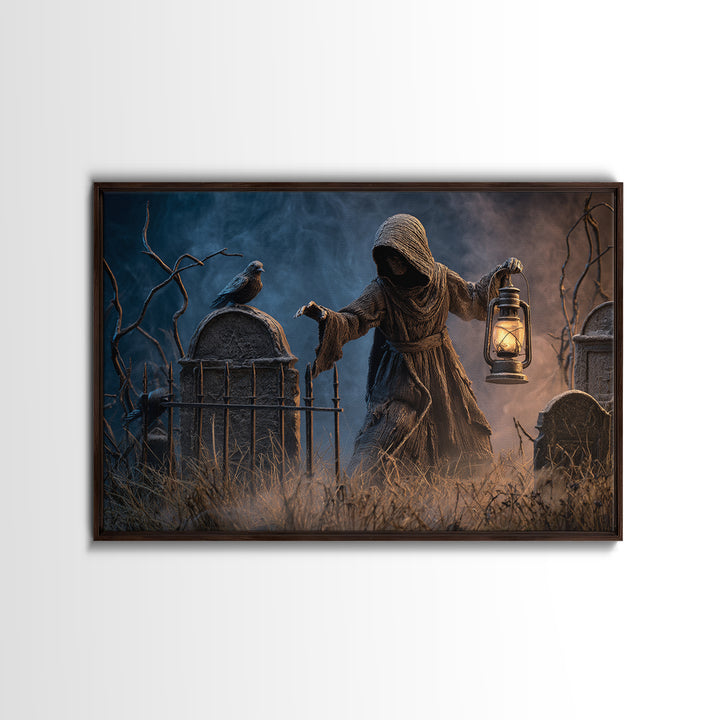 The Crossroads Spirit, Landscape Wall Art, Dark Fantasy Wall Art, Canvas Print, Halloween Wall Decor, Gothic Home Decor, Horror Wall Art