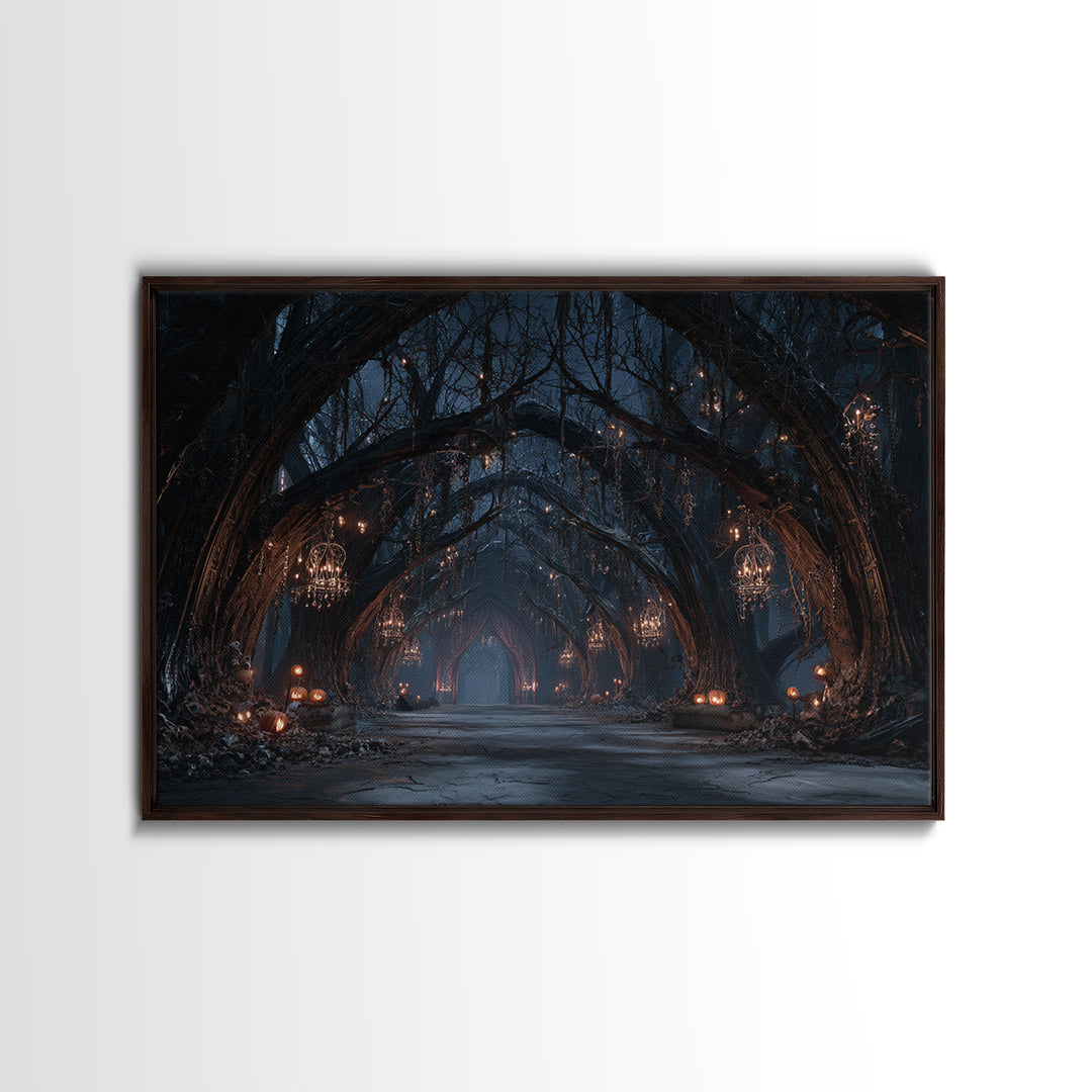 The Witch'S Forest, Landscape Wall Art, Dark Halloween Decor, Canvas Print, Halloween Wall Decor, Gothic Home Decor, Collectible Wall Decor