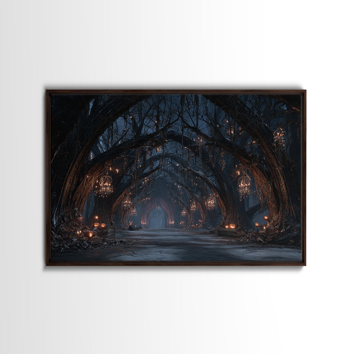 The Witch'S Forest, Landscape Wall Art, Dark Halloween Decor, Canvas Print, Halloween Wall Decor, Gothic Home Decor, Collectible Wall Decor