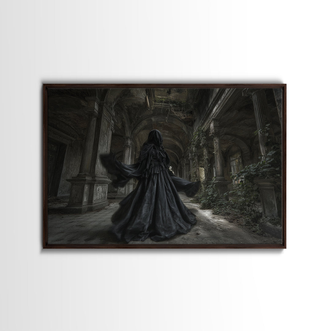 The Derelict Asylum, Landscape Wall Art, Dark Halloween Decor, Canvas Print, Halloween Wall Decor, Gothic Home Decor, Horror Wall Art
