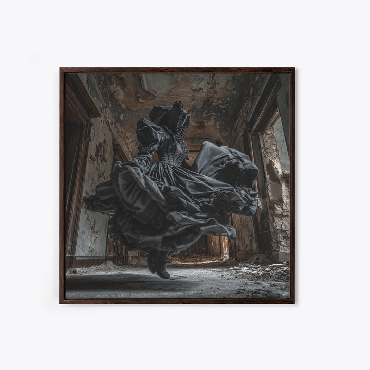 The Derelict Asylum, Square Wall Art, Dark Halloween Decor, Canvas Print, Halloween Wall Decor, Gothic Home Decor, Dark Fantasy Art