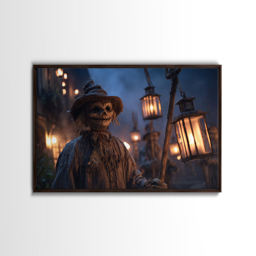 The Scarecrow Uprising, Landscape Wall Art, Spooky Home Decor, Canvas Print, Halloween Wall Decor, Gothic Home Decor, Dark Fantasy Art