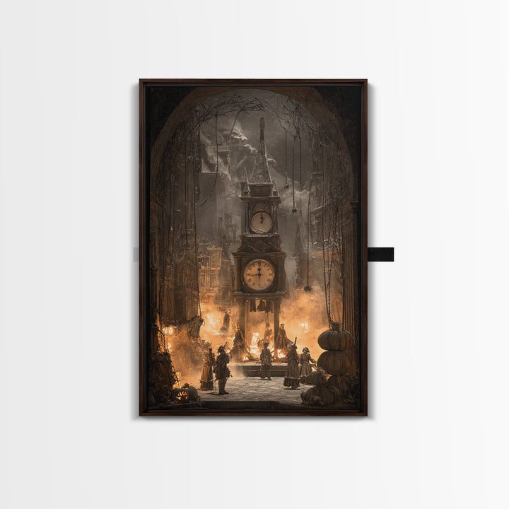 The Thirteenth Bell, Vertical Wall Art, Spooky Home Decor, Canvas Print, Halloween Wall Decor, Gothic Home Decor, Dark Fantasy Art