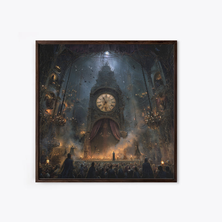 The Thirteenth Bell, Square Wall Art, Spooky Home Decor, Canvas Print, Halloween Wall Decor, Gothic Home Decor, Dark Fantasy Art