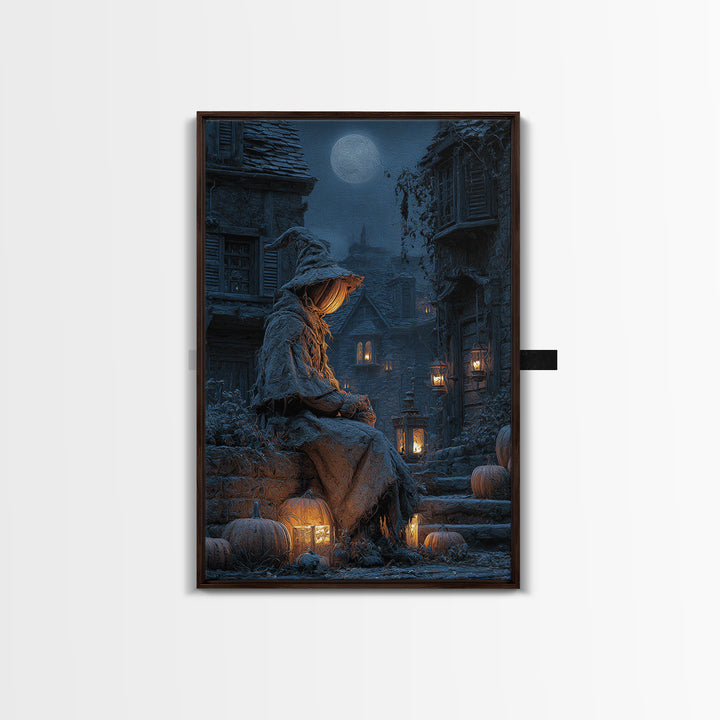 The First Frost Awakening, Vertical Wall Art, Gothic Horror Wall Art, Framed Canvas Print, Halloween Wall Decor, Gothic Home Decor